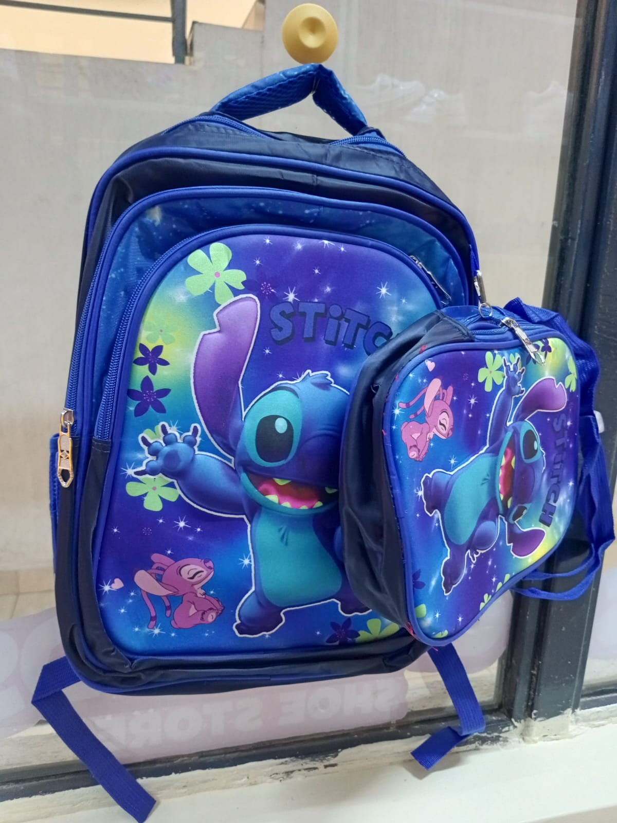 CrabKids Blue Character Backpack with Lunch Bag