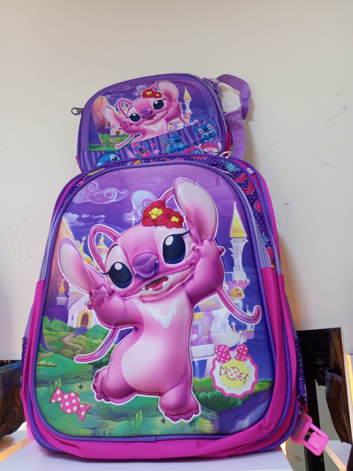 CrabKids Purple Castle Character Backpack Set