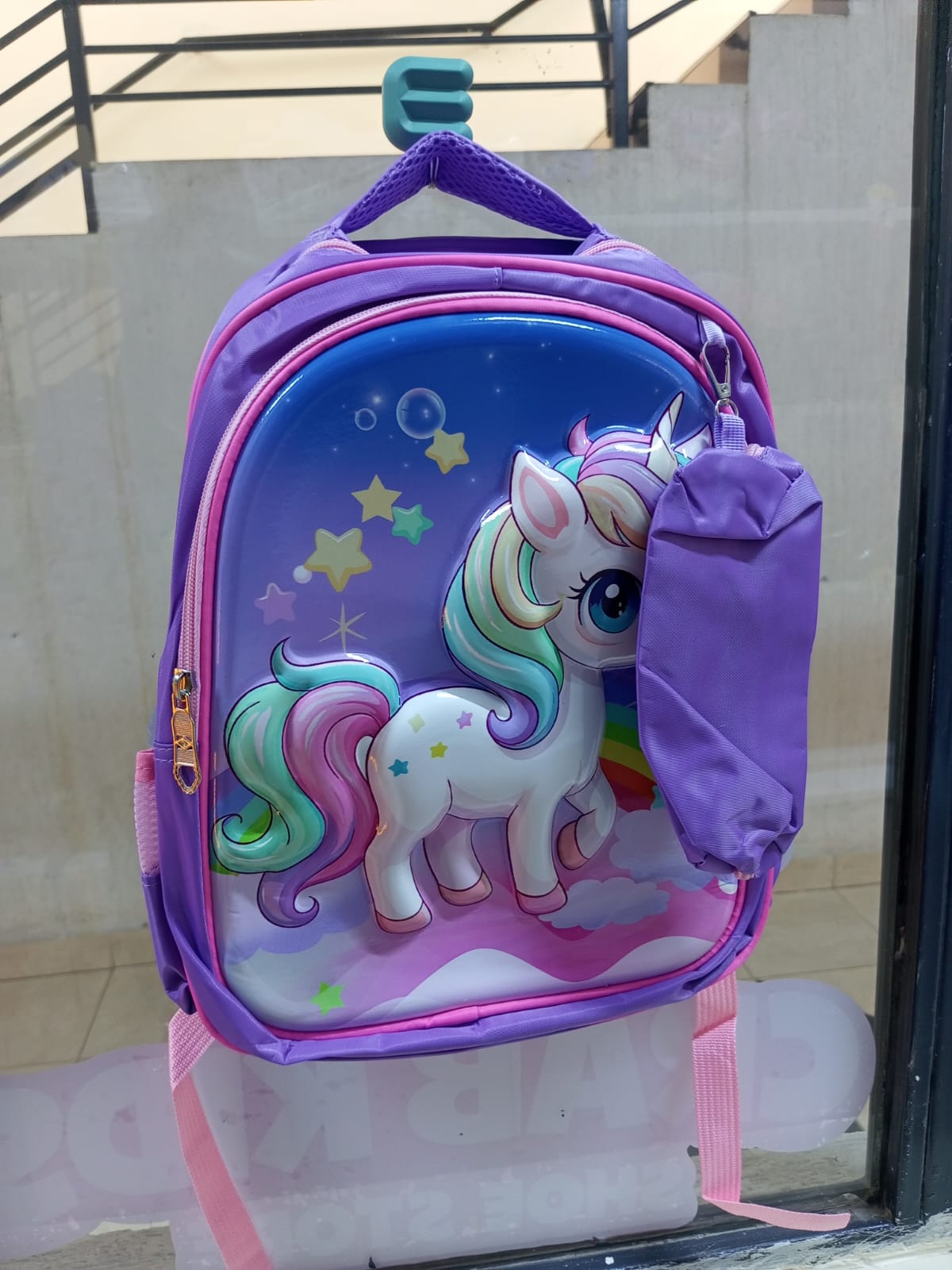 CrabKids Purple Unicorn School Backpack