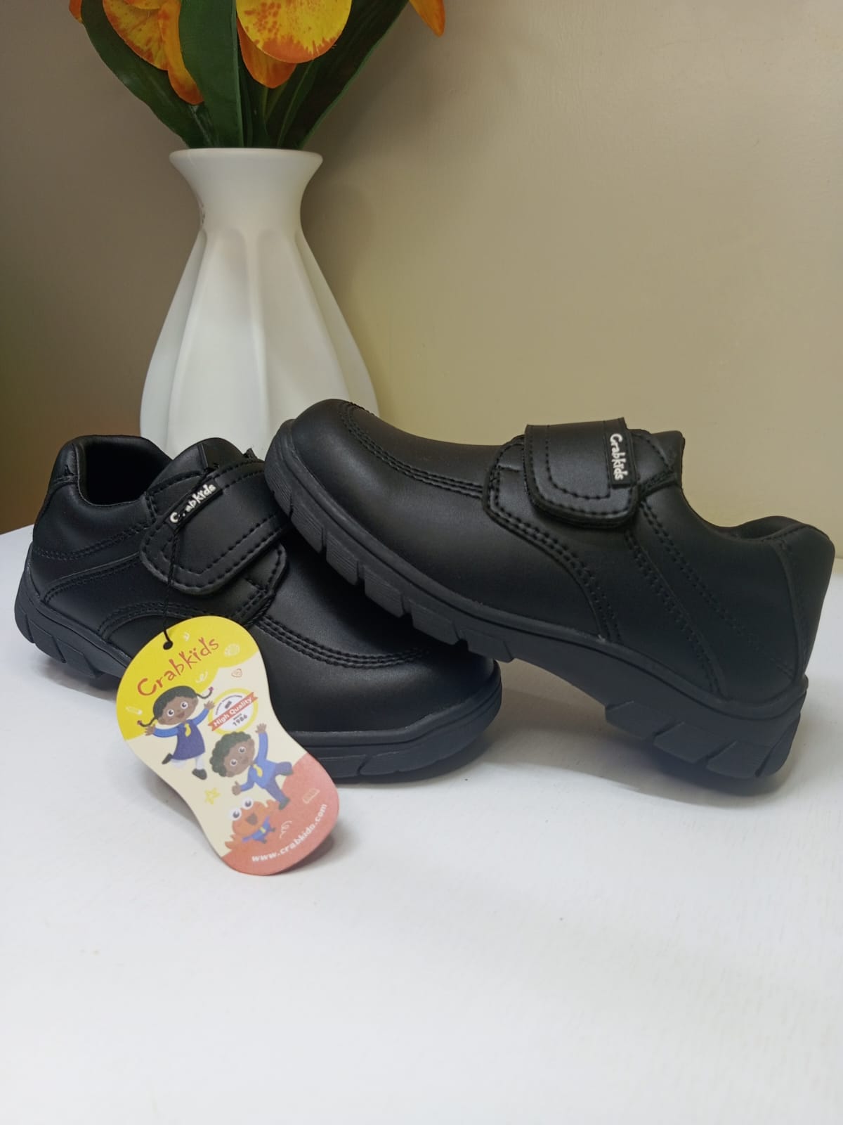 CrabKids Classic Single Strap School Shoe